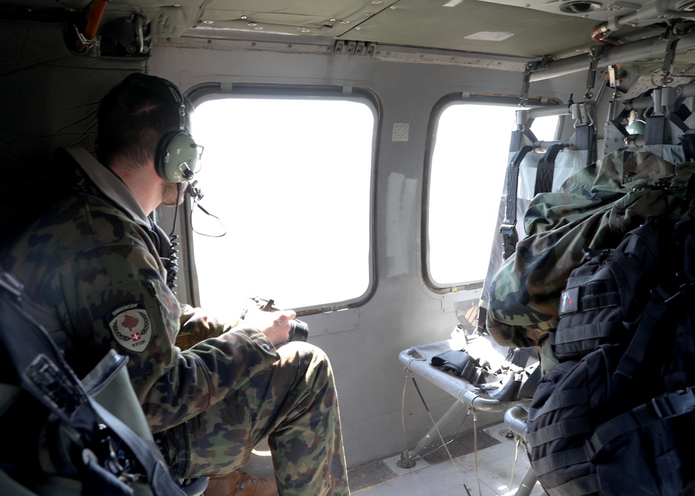 KFOR aviation hosts multinational flight across Kosovo