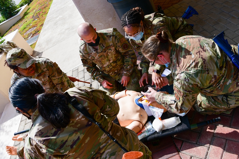 For the first time at Aviano AB the 31st MDG integrates with 31st SFS for “Trauma Care Under Fire” training