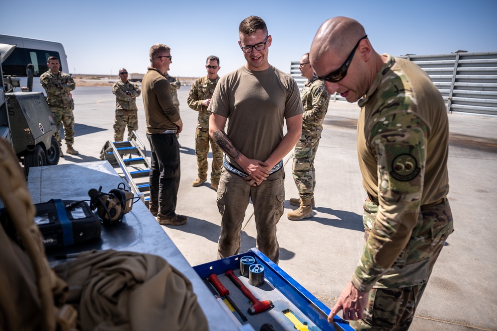 Saturday out with Airmen: 55th Expeditionary Fighter Generation Squadron