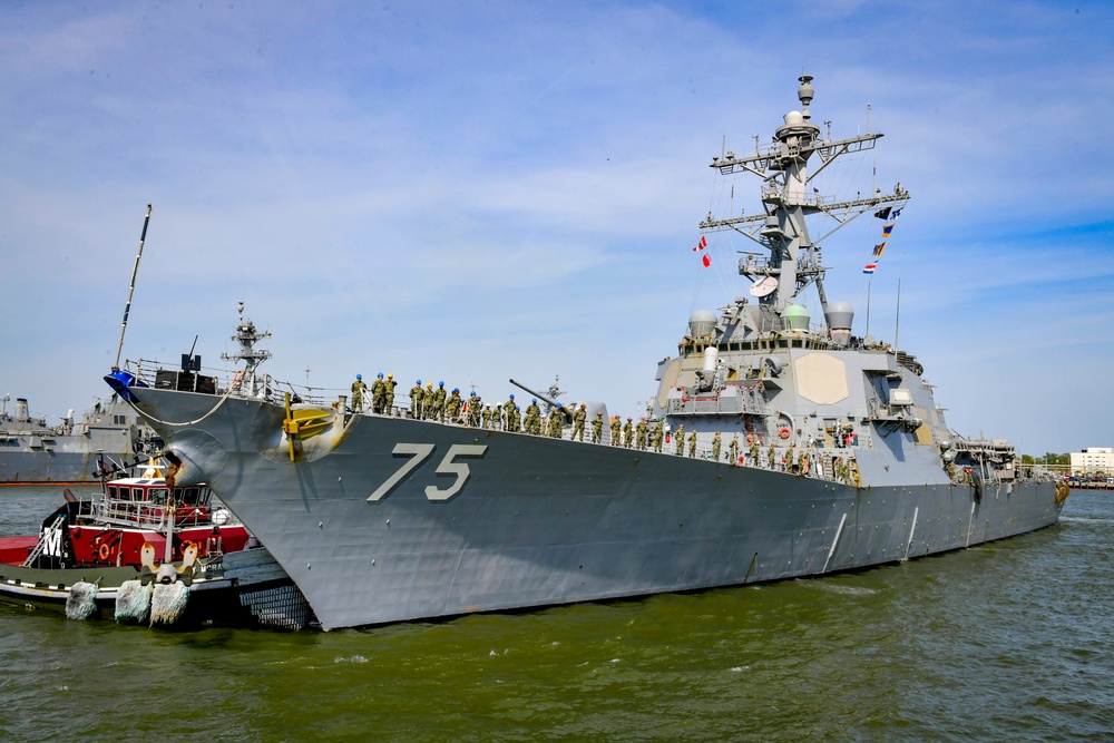 USS Donald Cook Arrives at Naval Station Norfolk