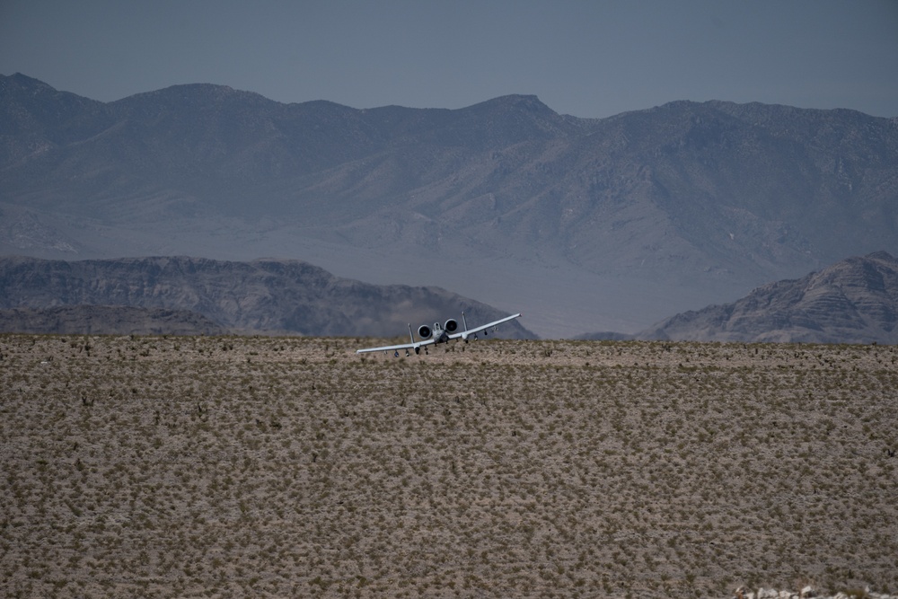 A-10 Thunderbolt II's fly in support of JTAC training.