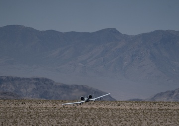 A-10 Thunderbolt II's fly in support of JTAC training.
