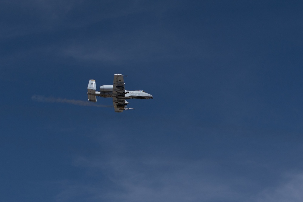A-10 Thunderbolt II's fly in support of JTAC training.