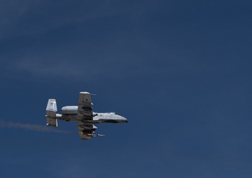 A-10 Thunderbolt II's fly in support of JTAC training.