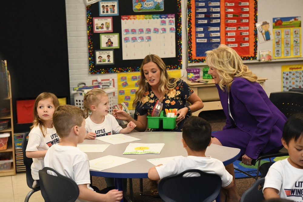 First Lady Dr. Jill Biden visits Whiteman Elementary School