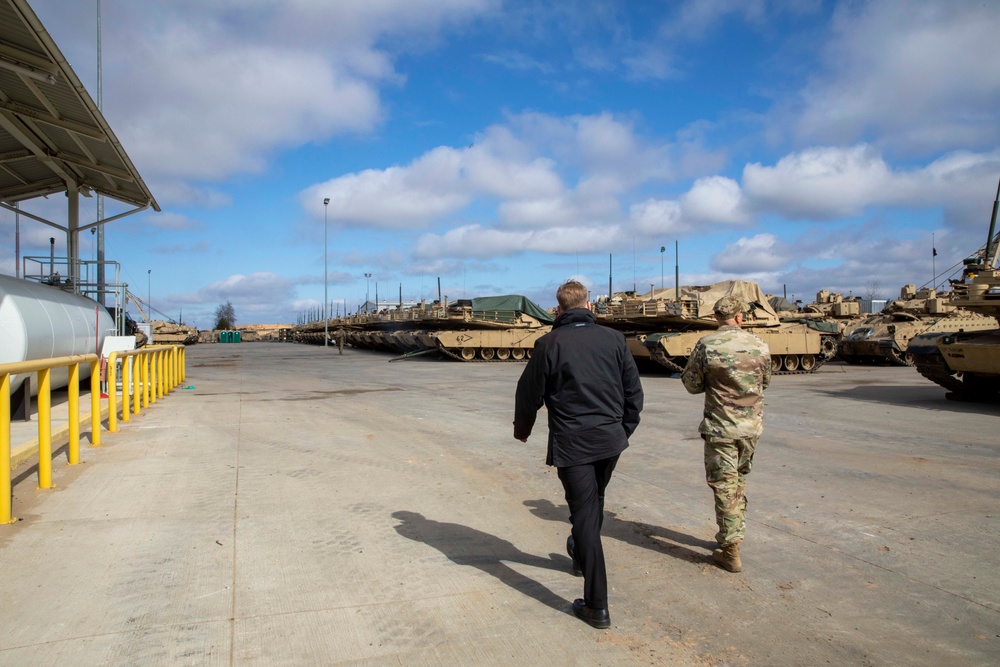 Lithuanian Archbishop Gintaras Grušas visits U.S. Army Soldiers