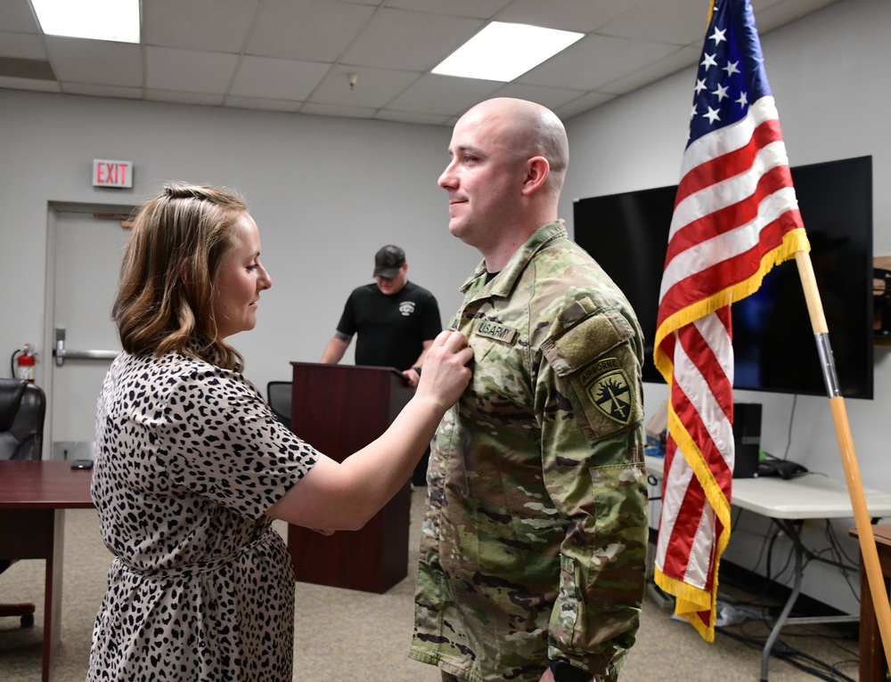 Yuma Proving Ground Airborne Test Force Soldier promoted