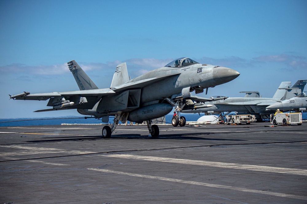The Harry S. Truman Carrier Strike Group is on a scheduled deployment in the U.S. Sixth Fleet area of operations in support of naval operations to maintain maritime stability and security.