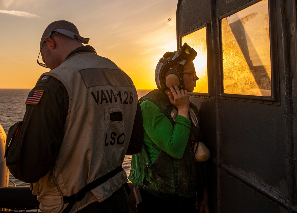 The Harry S. Truman Carrier Strike Group is on a scheduled deployment in the U.S. Sixth Fleet area of operations in support of naval operations to maintain maritime stability and security.