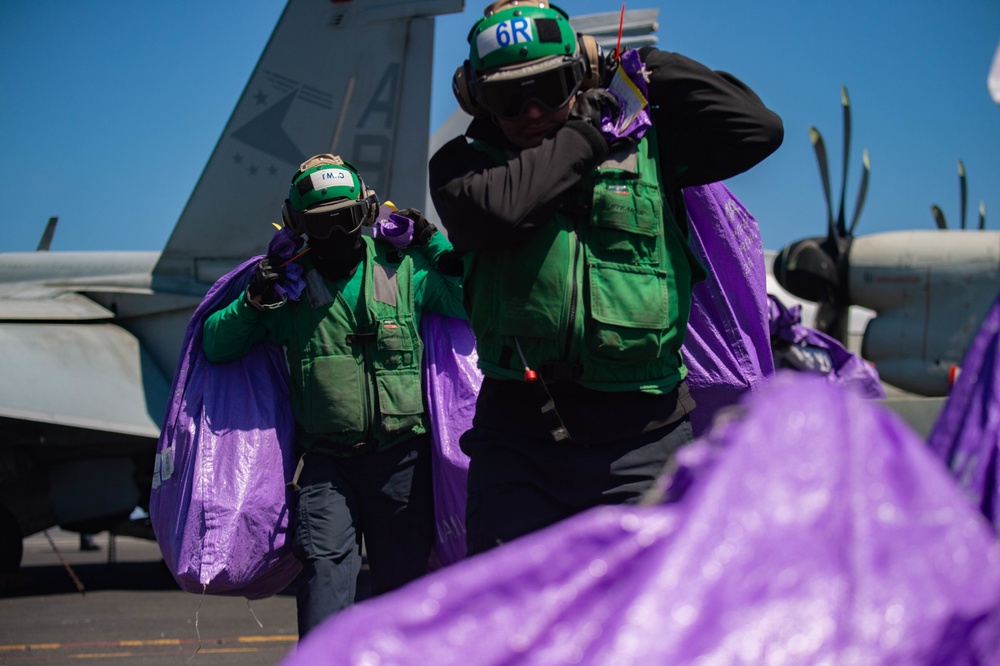 The Harry S. Truman Carrier Strike Group is on a scheduled deployment in the U.S. Sixth Fleet area of operations in support of naval operations to maintain maritime stability and security.