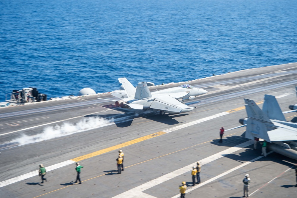 The Harry S. Truman Carrier Strike Group is on a scheduled deployment in the U.S. Sixth Fleet area of operations in support of naval operations to maintain maritime stability and security.