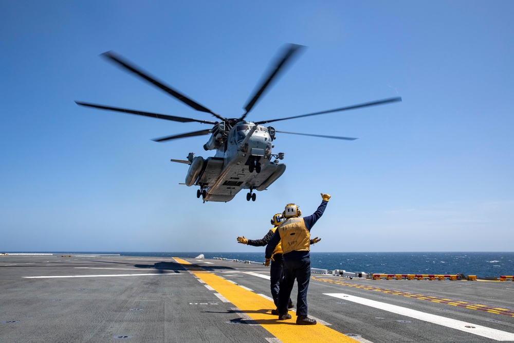 Makin Island Helicopter Takeoff