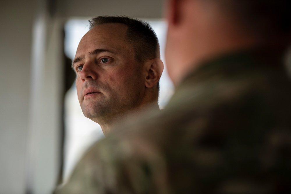 Brig Gen Jared P. Helwig visits Travis AFB