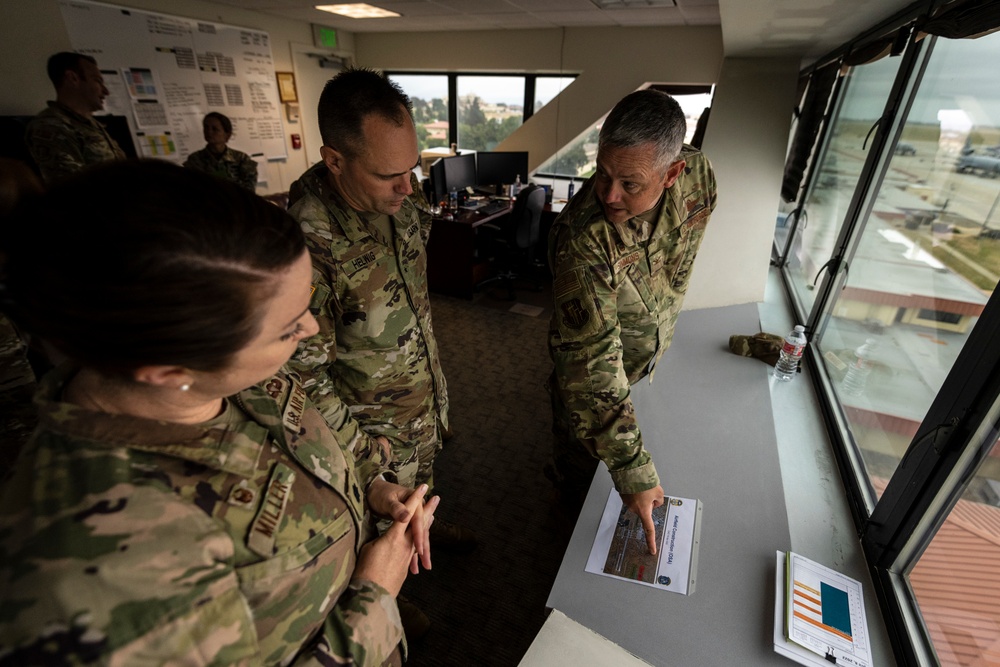 Brig Gen Jared P. Helwig visits Travis AFB