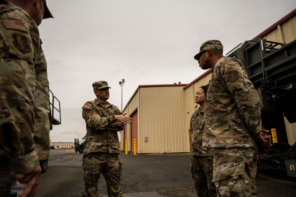 Brig Gen Jared P. Helwig visits Travis AFB