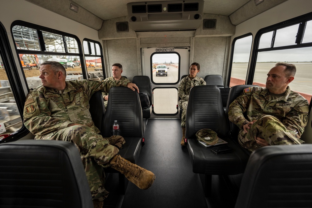 Brig Gen Jared P. Helwig visits Travis AFB