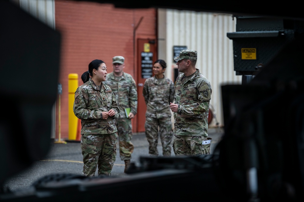 Brig Gen Jared P. Helwig visits Travis AFB