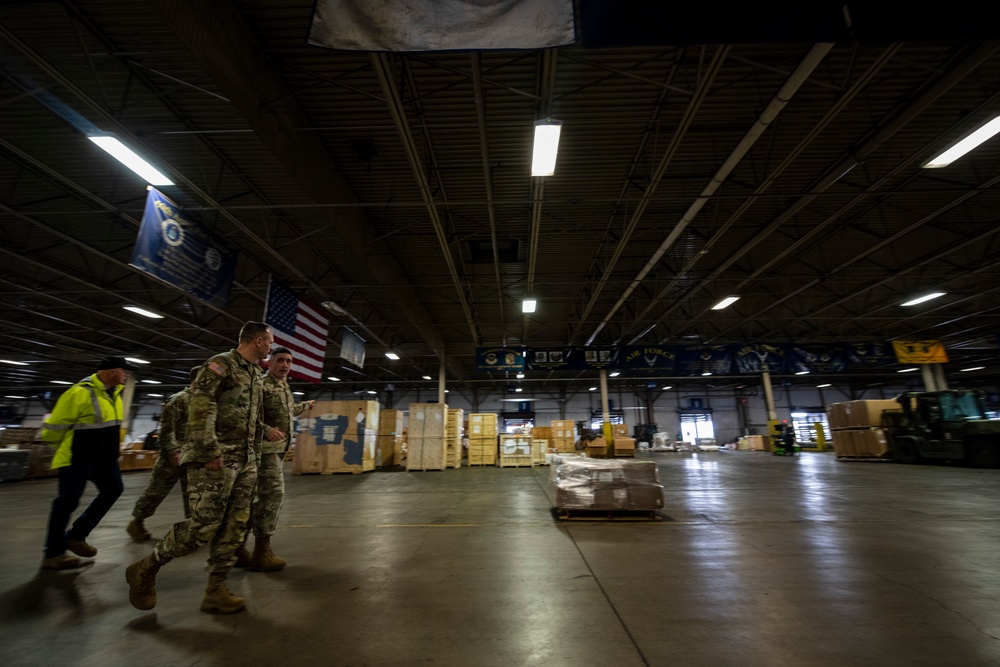 Brig Gen Jared P. Helwig visits Travis AFB