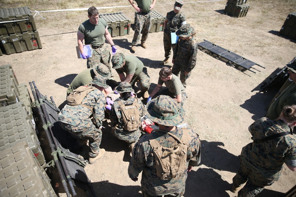 U.S. Sailors with 1st Medical Battalion Participate In a MCCRE