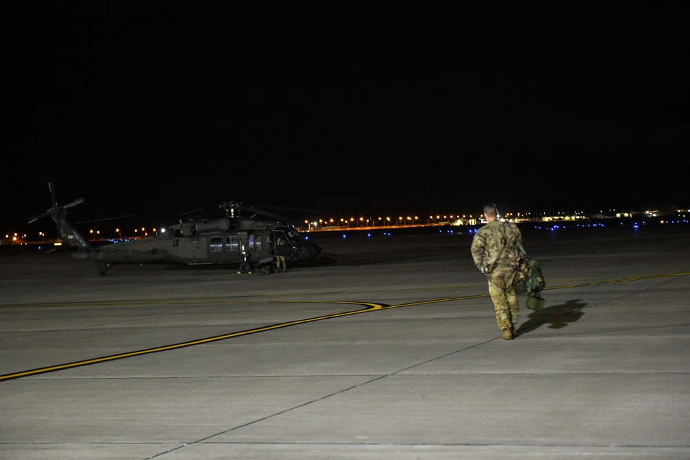 1-135th Assault Helicopter Battalion executes night operations during Exercise Agile Tiger