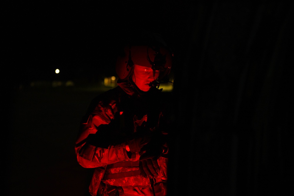 1-135th Assault Helicopter Battalion executes night operations during Exercise Agile Tiger