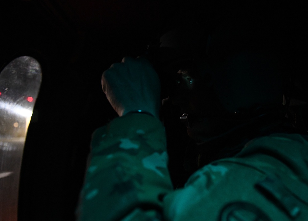 1-135th Assault Helicopter Battalion executes night operations during Exercise Agile Tiger