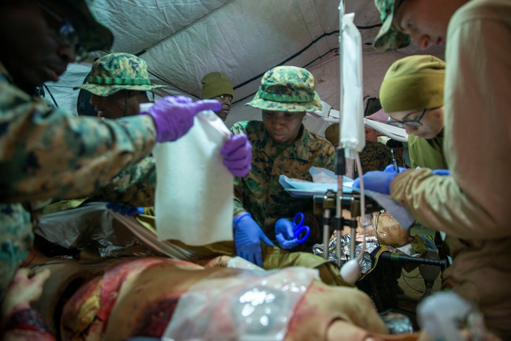 U.S. Sailors with 1st Medical Battalion Participate In a MCCRE