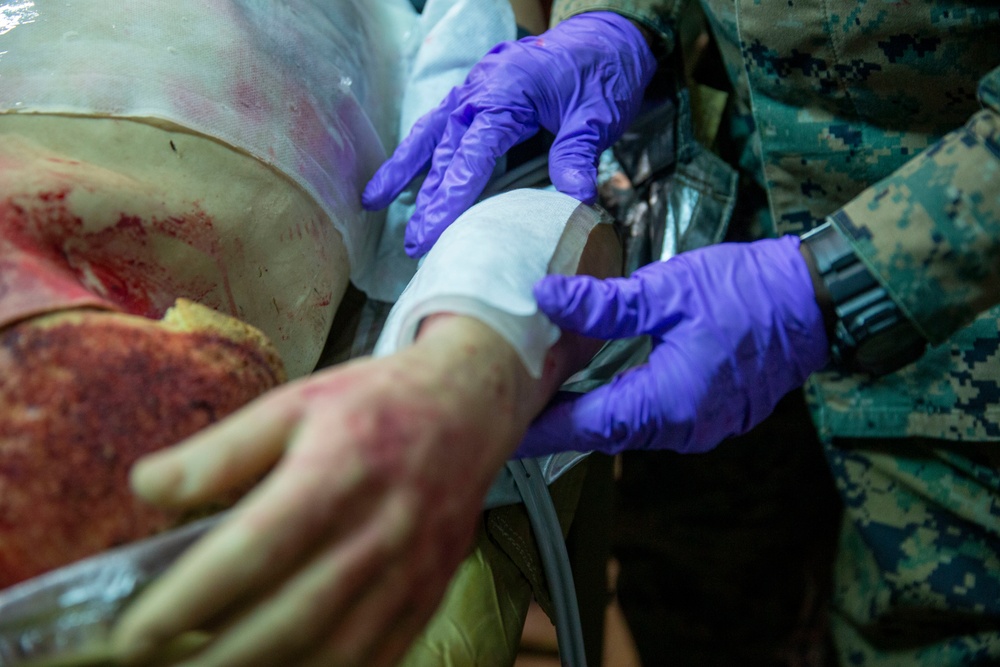 U.S. Sailors with 1st Medical Battalion Participate In a MCCRE