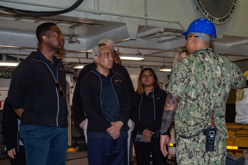 University of Maryland Global Campus Leadership Visits USS Ronald Reagan (CVN 76)