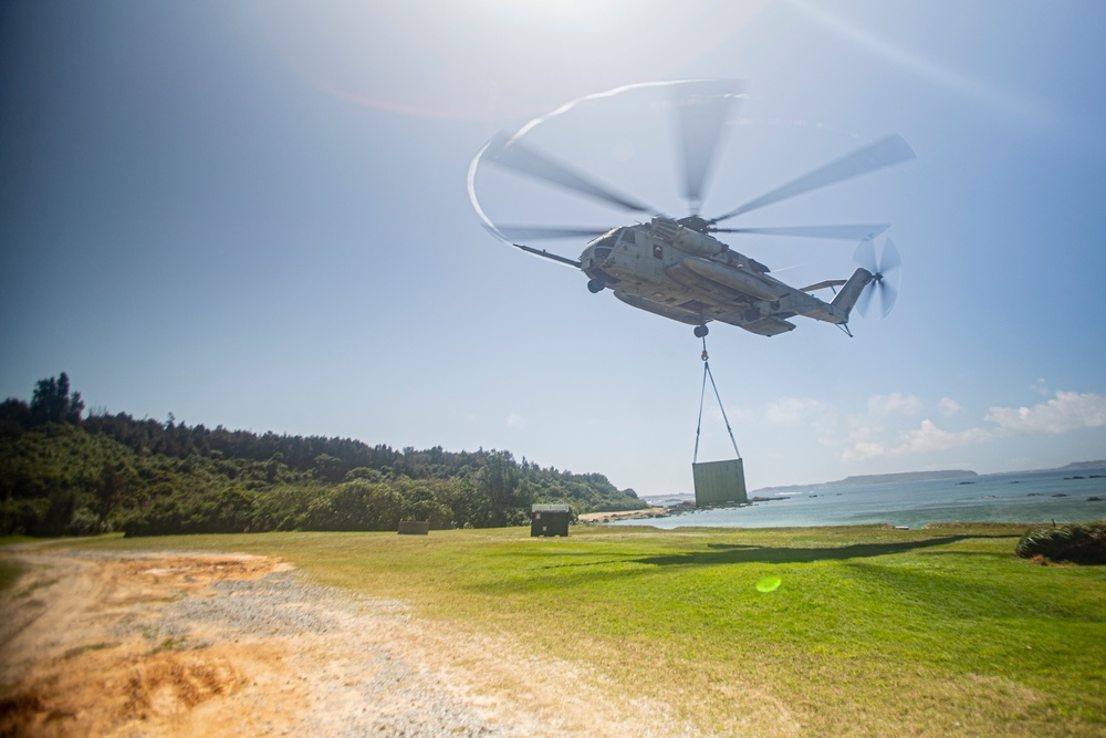 3rd Landing Support Battalion offloads gear in support of Balikatan 22