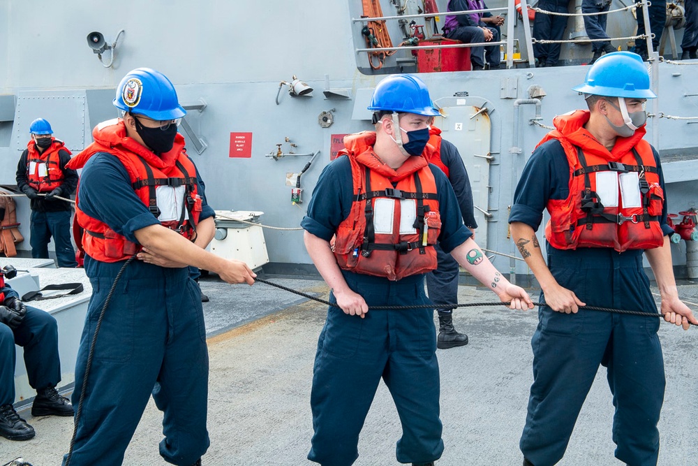 USS Sampson Replenishment at Sea with USNS Tipley