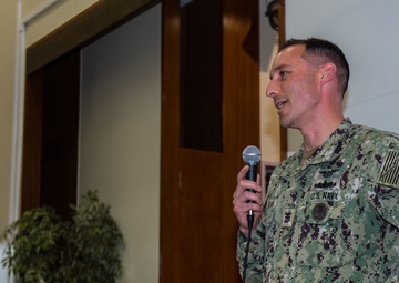 USS Ronald Reagan Commanding Officer Speaks to Family Readiness Group