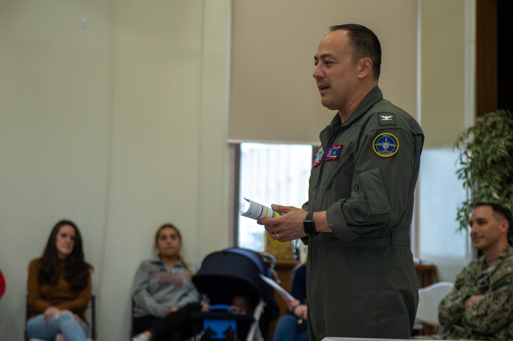 USS Ronald Reagan Commanding Officer Speaks to Family Readiness Group