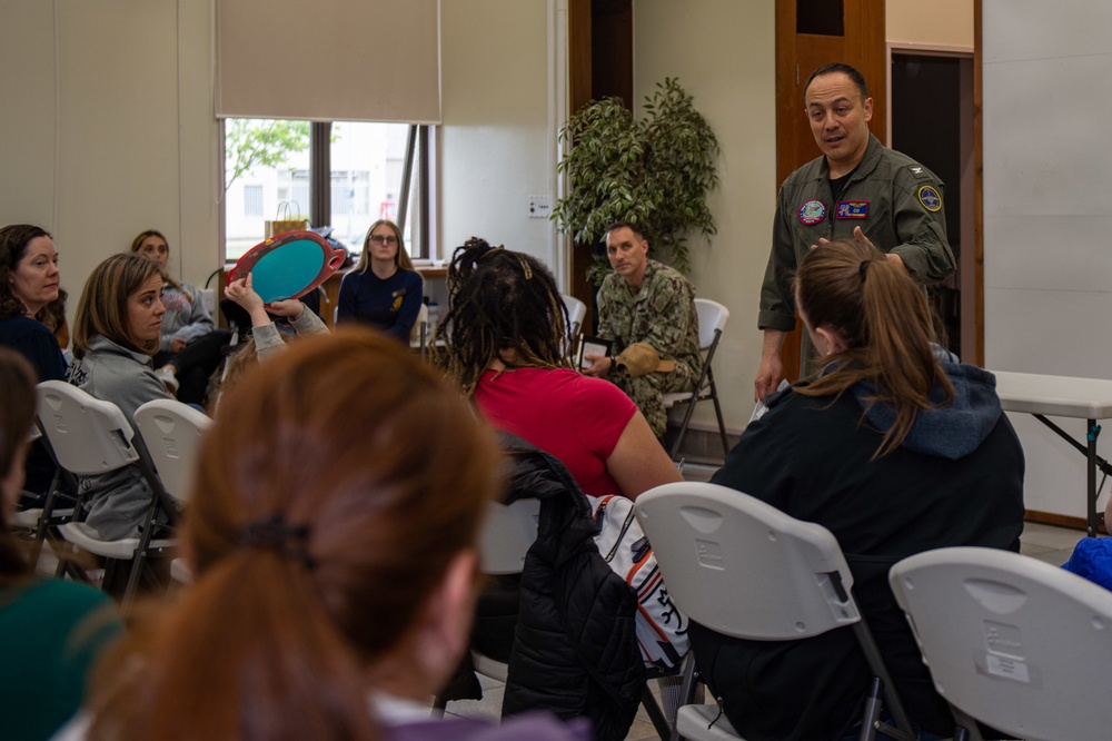 USS Ronald Reagan Commanding Officer Speaks to Family Readiness Group