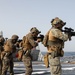 Marines aboard USS Ross hold small arms shoot