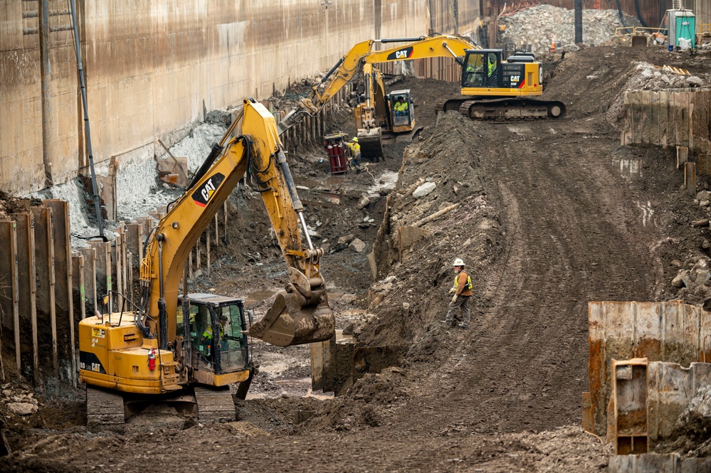 As excavation nears completion, project shifts to construction at Charleroi