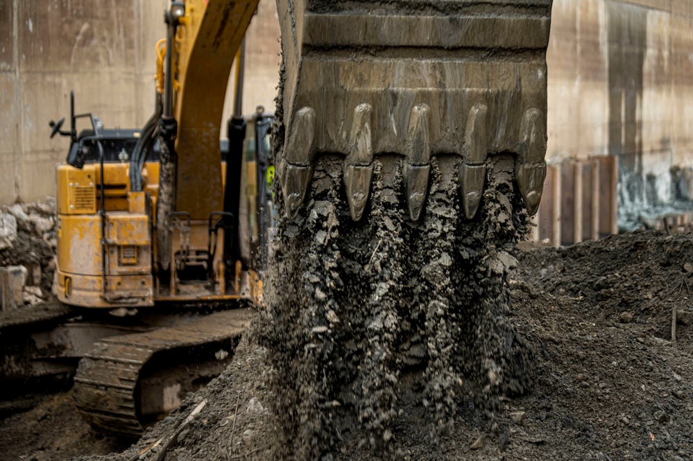 As excavation nears completion, project shifts to construction at Charleroi