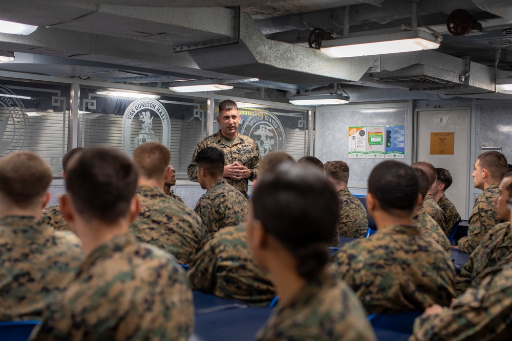 Lance Corporal Seminar Graduation Aboard USS Gunston Hall