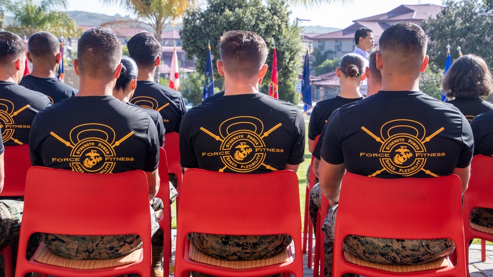 U.S. Marines attend a graduation