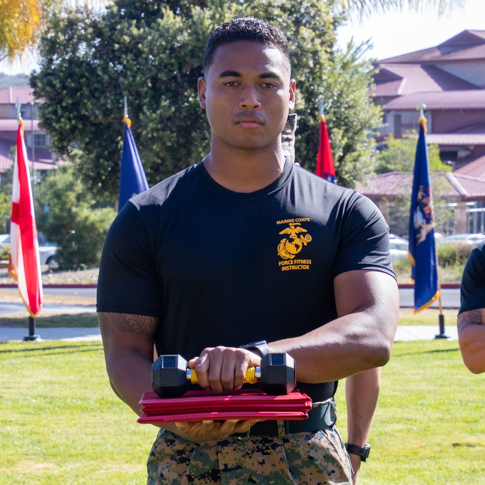 U.S. Marines attend a graduation