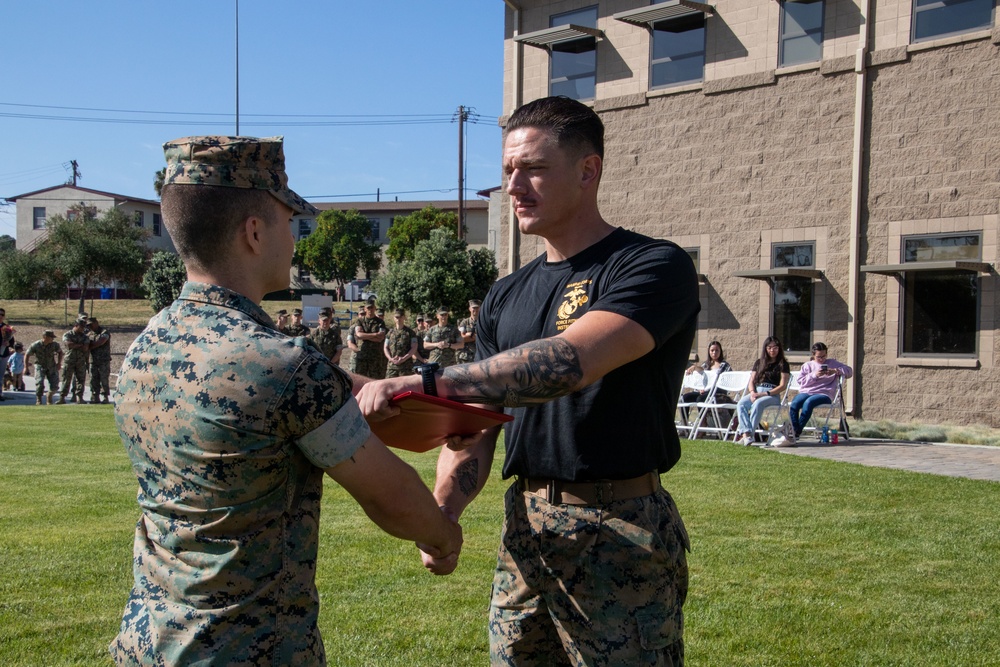 U.S. Marines attend a graduation