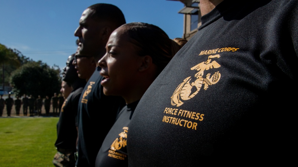 U.S. Marines attend a graduation