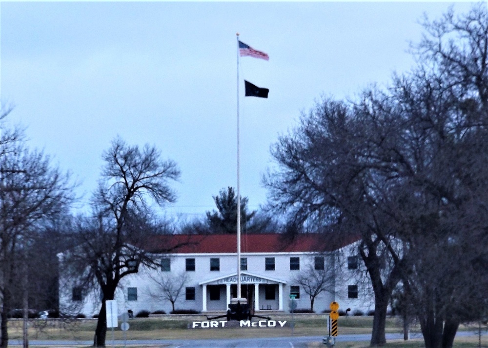 American Flag and Fort McCoy