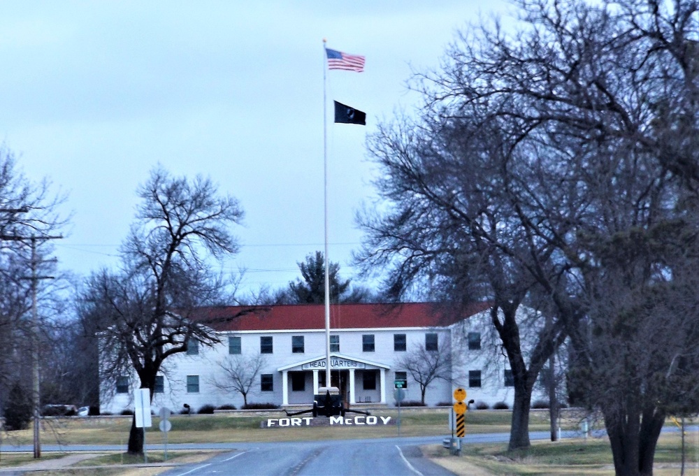 American Flag and Fort McCoy