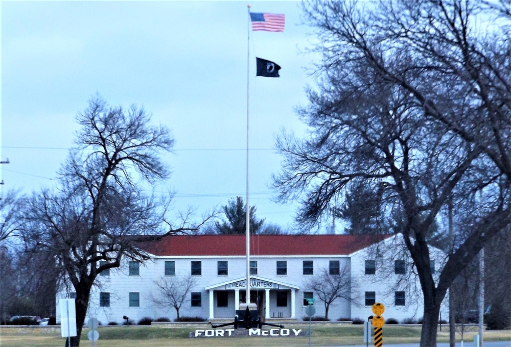 American Flag and Fort McCoy