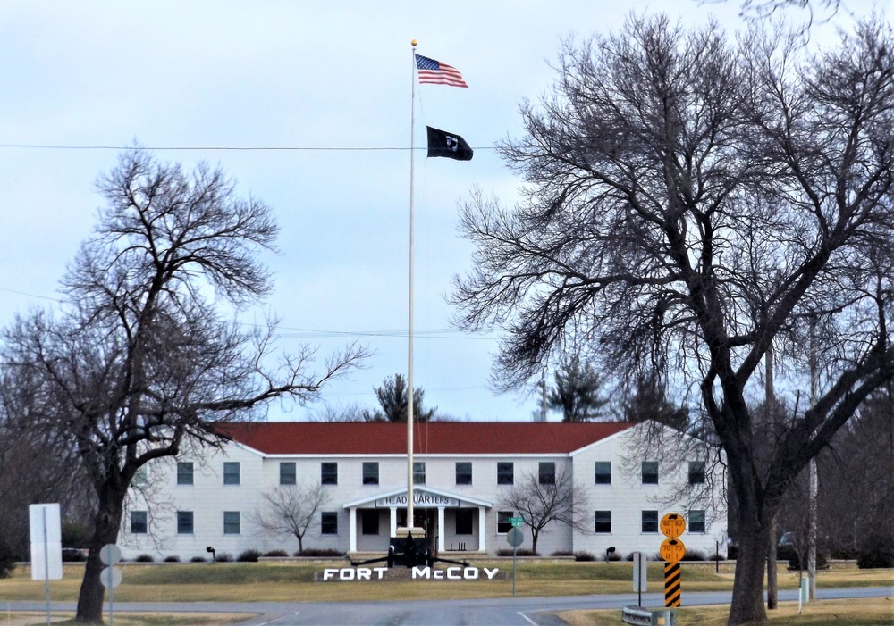 American Flag and Fort McCoy