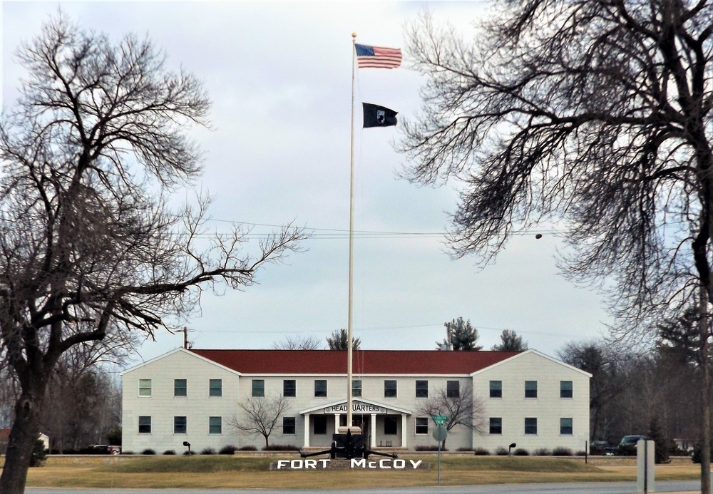 American Flag and Fort McCoy