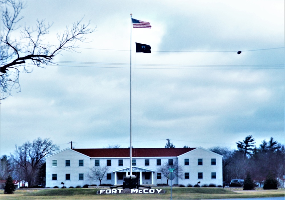 American Flag and Fort McCoy