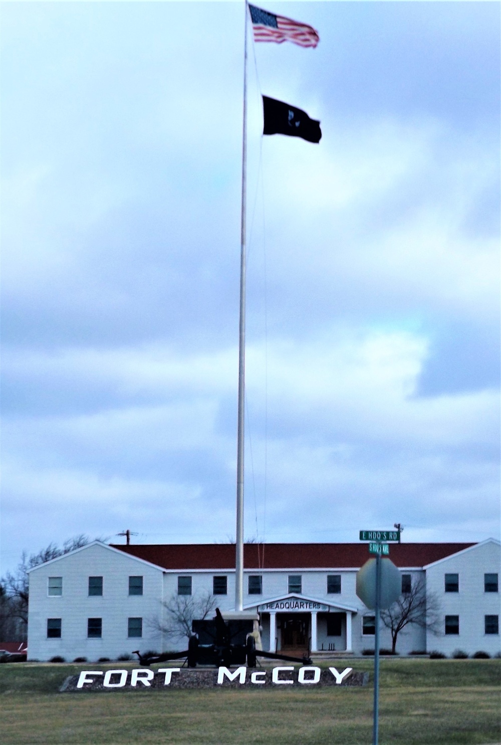 American Flag and Fort McCoy