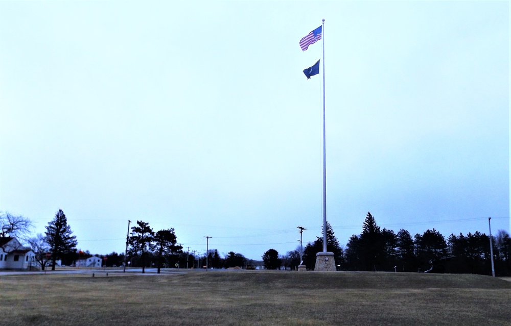 American Flag and Fort McCoy